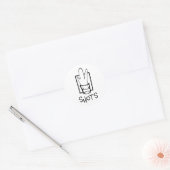 Autocollant rond classique - Tirs (Enveloppe)