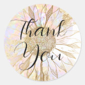 autocollant rond classique tournesol (Devant)