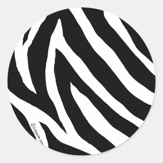 Autocollant rond cool Zebra Stripes (Devant)