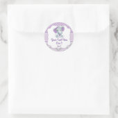 Autocollant rond d'arachide violet gris (Sac)