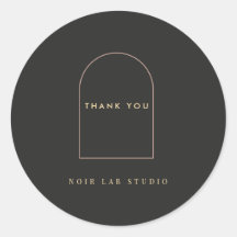Autocollant rond d'arch de luxe en noir pour les e
