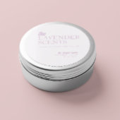 Autocollant rond de bougie Lavande moderne