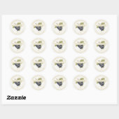 Autocollant Rond de Cire de Cassis (Feuille)