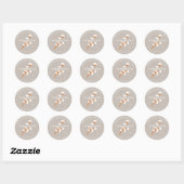 Autocollant Rond de Cire de Coton (Feuille)