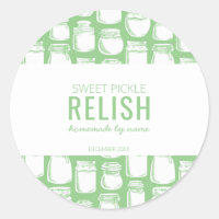 Autocollant rond de condiment de pickles sucrés fa