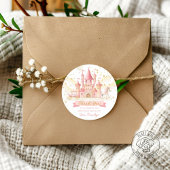 Autocollant rond de faveur de princesse
