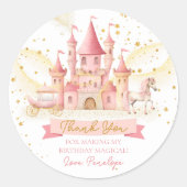 Autocollant rond de faveur de princesse (Devant)