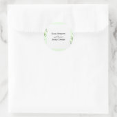 Autocollant rond de feuillage d'eucalyptus (Sac)