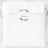 Autocollant rond de feuillage d'eucalyptus (Sac)