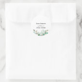 Autocollant rond de feuillage d'eucalyptus (Sac)