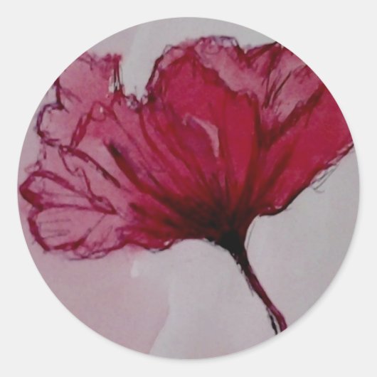 autocollant rond de fleur (Devant)
