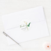 autocollant rond de fleur blanche calla (Enveloppe)