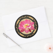 Autocollant rond de fleur de Lotus (Enveloppe)