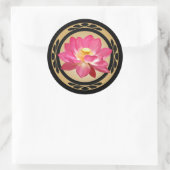 Autocollant rond de fleur de Lotus (Sac)