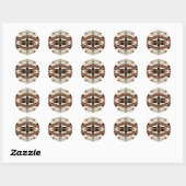 Autocollant rond de géométrie (Feuille)