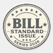 Autocollant rond de la série standard Bill 2026