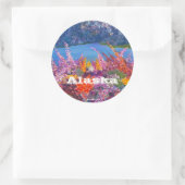 Autocollant rond de l'algue de l'Alaska (Sac)