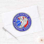 Autocollant rond de l'Association Boomerang des Ét (Enveloppe)