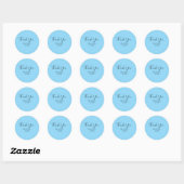 Autocollant Rond de Mariage Minimaliste Simple (Feuille)