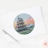 Autocollant Rond de Martha's Vineyard (Enveloppe)