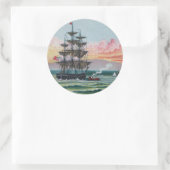 Autocollant Rond de Martha's Vineyard (Sac)