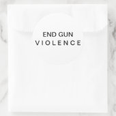 Autocollant rond de message de fin de violence arm (Sac)