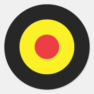 Autocollant rond de mod de Belge