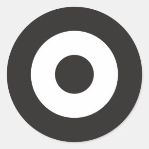 Autocollant rond de mod de deux tons