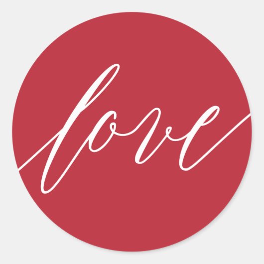 Autocollant rond de Noël LOVE (Devant)
