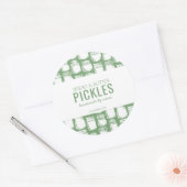 Autocollant rond de Pickle fait maison (Enveloppe)