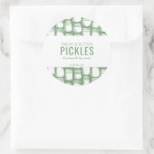 Autocollant rond de Pickle fait maison (Sac)