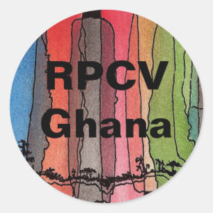 Autocollant rond de RPCV Ghana