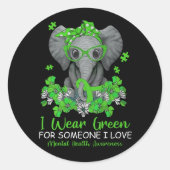 Autocollant rond de sensibilisation à la santé men (Devant)