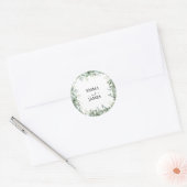 Autocollant Rond de Verdure Botanique (Enveloppe)