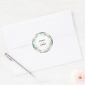Autocollant rond de verdure botanique (Enveloppe)
