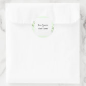 Autocollant rond de verdure folklorique rustique (Sac)