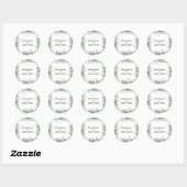 Autocollant rond de verdure folklorique rustique (Feuille)
