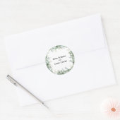Autocollant rond de verdure folklorique rustique (Enveloppe)