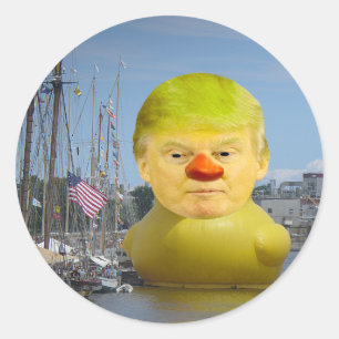 Autocollant rond Donald Trump en caoutchouc