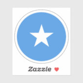 Autocollant Rond Drapeau de Somalie (Feuille)