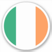 Autocollant rond drapeau d'Irlande (Devant)
