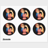 autocollant rond "DROITS DES FEMMES 101" (Feuille)