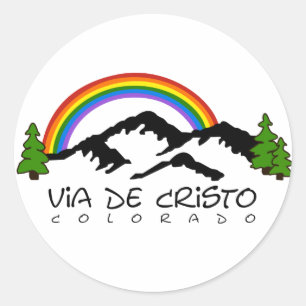Autocollant rond du Colorado volts continu, petit