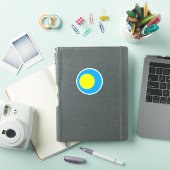 Autocollant rond du drapeau des Palaos (Couverture iPad)