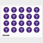 autocollant rond du logo CY - violet (Feuille)