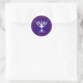 autocollant rond du logo CY - violet (Sac)