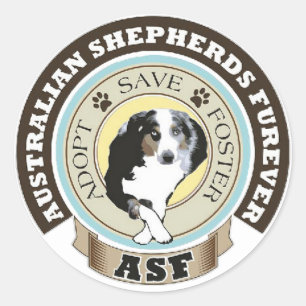 Autocollant rond du logo Furever de Australian She