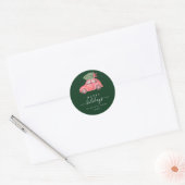 Autocollant rond écriture Joyeuses Fêtes voiture r (Enveloppe)