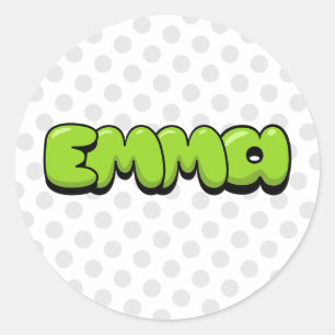 Autocollant rond Emma Classic