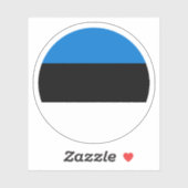 Autocollant rond estonien (Feuille)